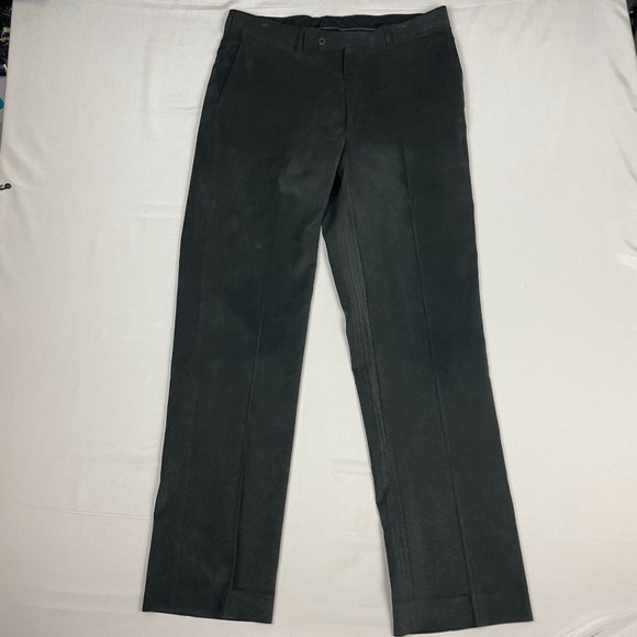 Vintage Cordovan & Grey Ltd. Corduroy Pants Men's 34x 32 Black Pleated Front - Picture 1 of 12